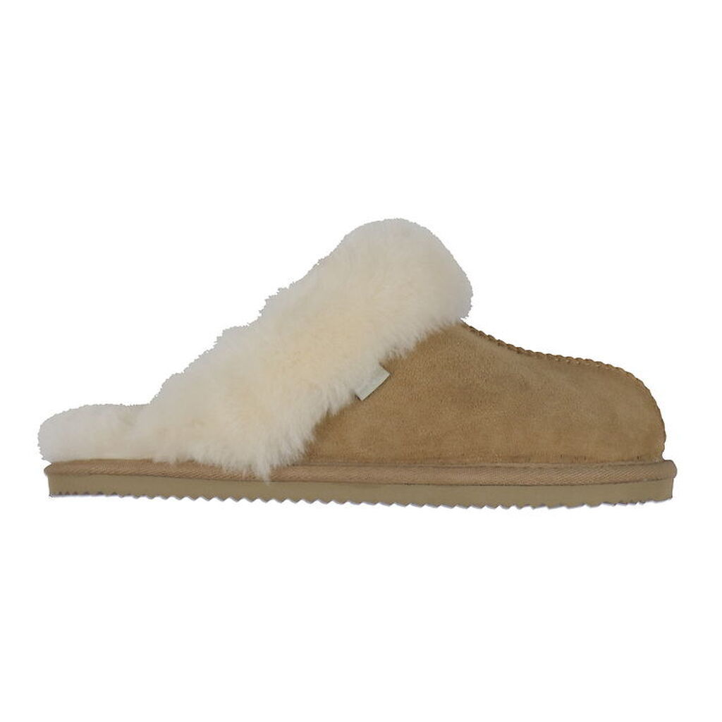 Rosemunde Hjemmesko - Ruskind - Almond