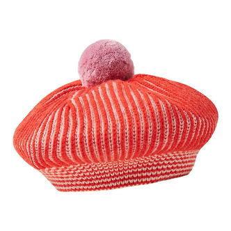 MarMar Baret - Strik - Uld/Bomuld - Alexo - Tomato Stripe