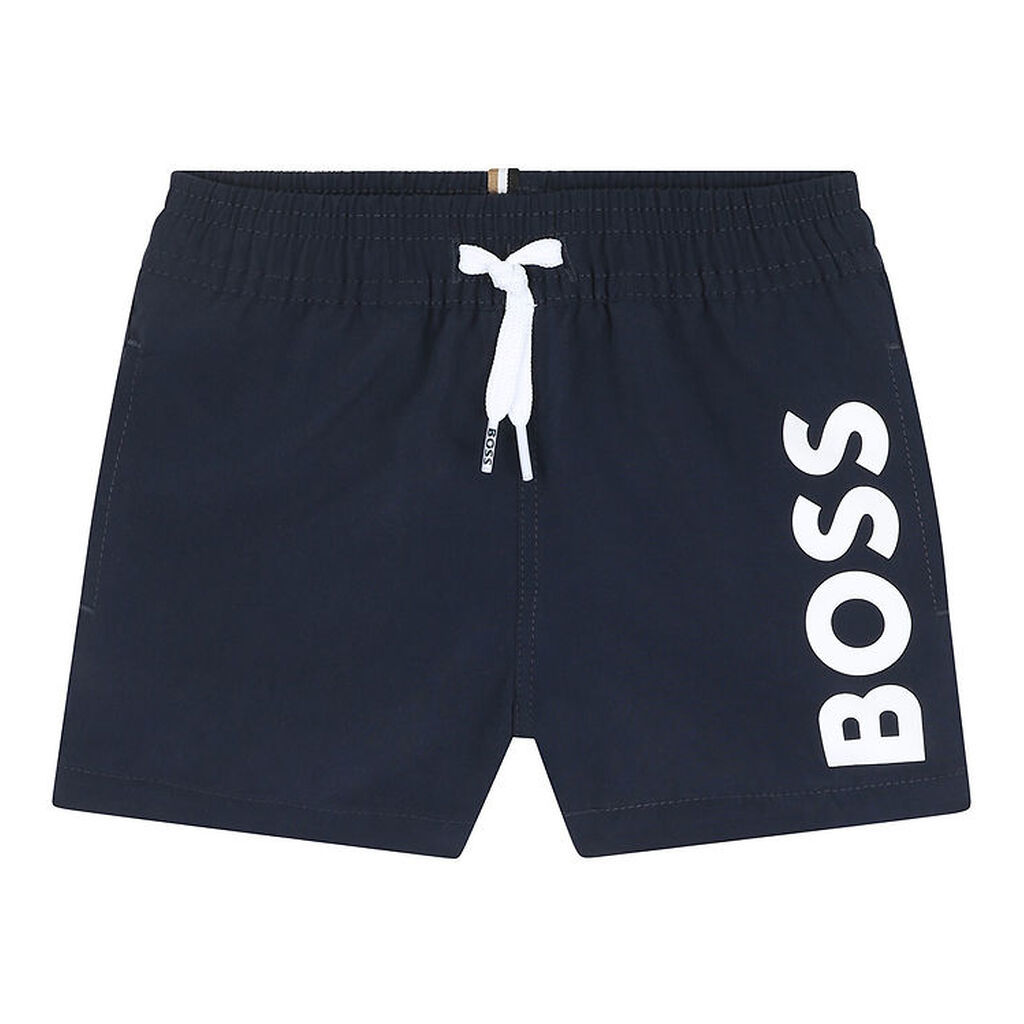 BOSS Badeshorts - Navy m. Hvid