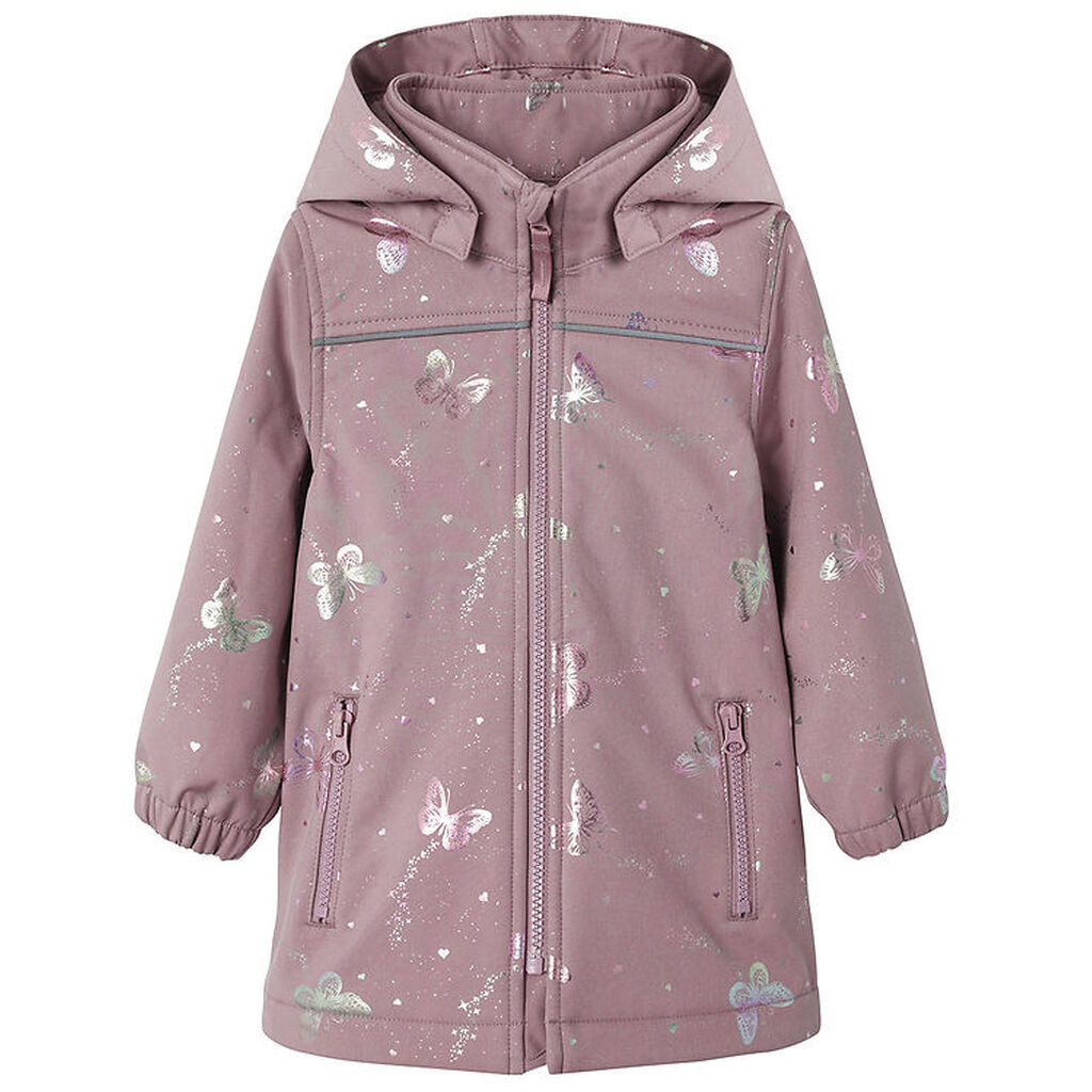 Name It Softshelljakke m. Fleece - NmfAlfa08 - Elderberry/BUTTER