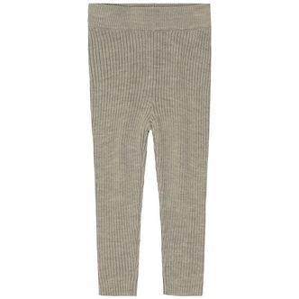 FUB Leggings - Rib - Strik - Uld - Oat Melange