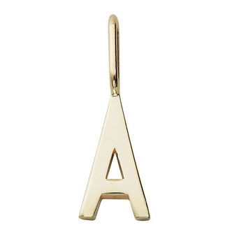 Design Letters Vedhæng Til Halskæde - A - 18 K Guldbelagt
