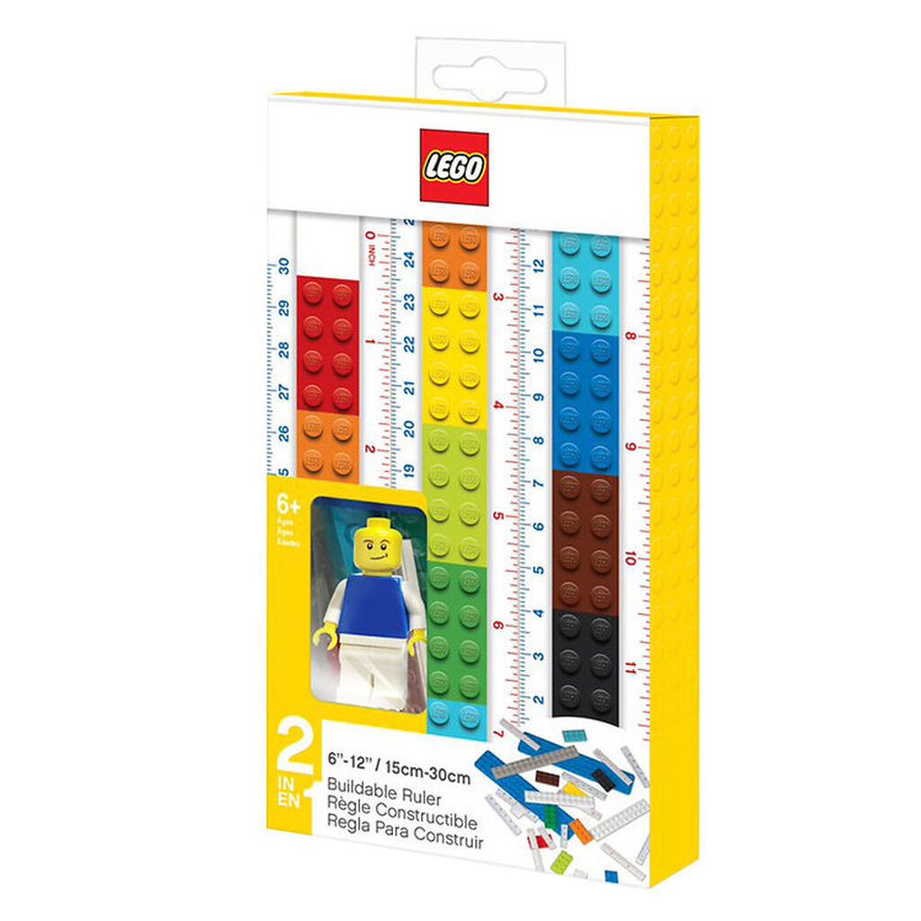 LEGOÂ® Stationery Lineal - 30 cm - Byg Selv m. Figur