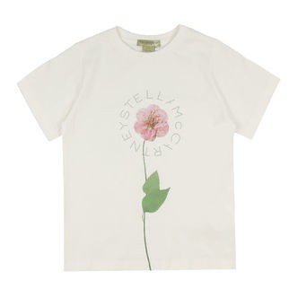 Stella McCartney Kids T-shirt - Ivory m. Blomst
