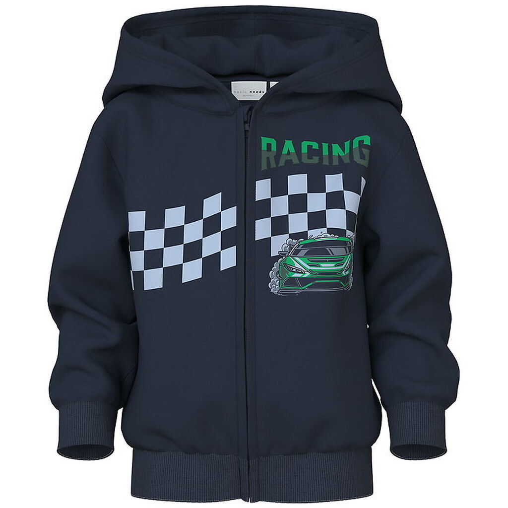 Name It Cardigan m. Hætte - NmmVoltinus - Navy Blazer/Racing