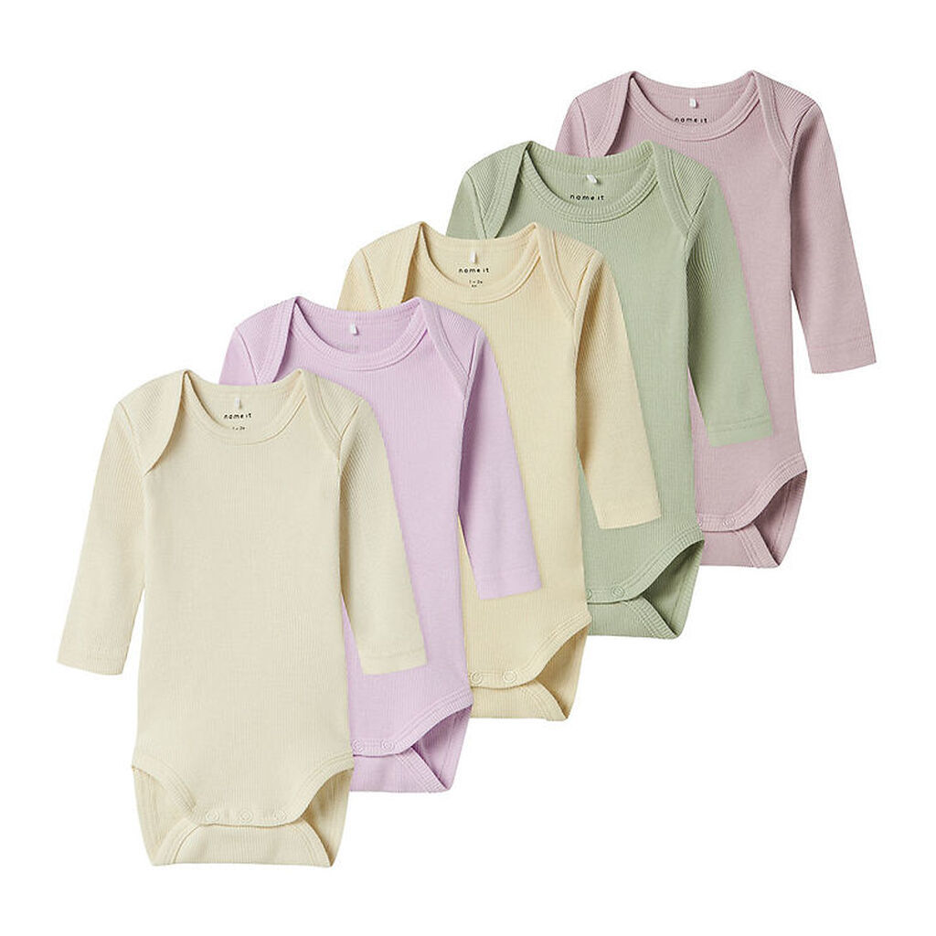 Name It Body l/æ - Rib - Noos - NbnBody - 5-pak - Winsome Orchid