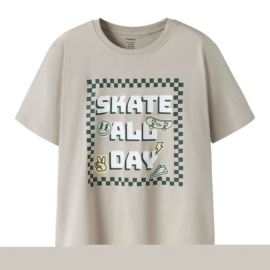 Name It T-shirt - NkmVeldo - Chateau Gray/Skate