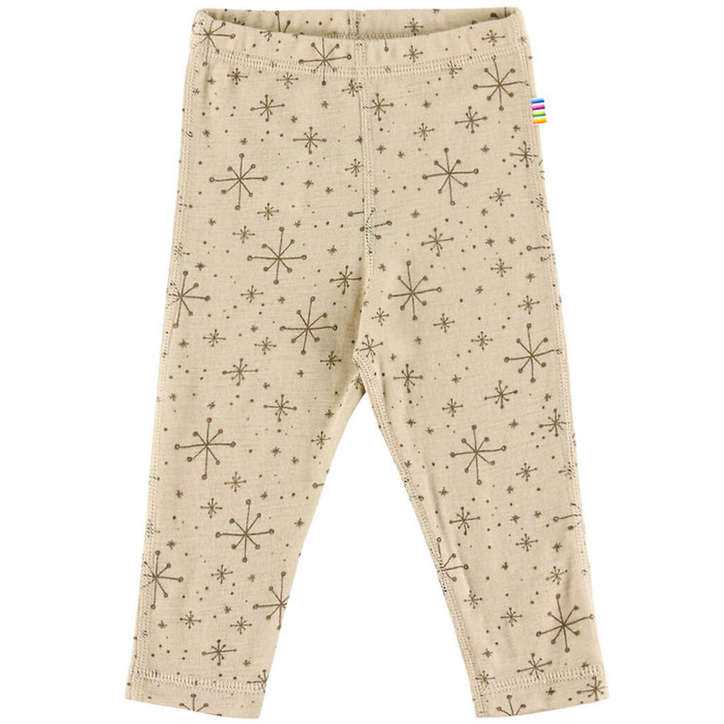 Joha Leggings - Uld - Beige m. Stjerner