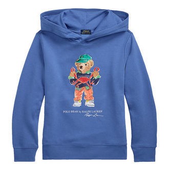Polo Ralph Lauren Hættetrøje - Blå m. Bamse