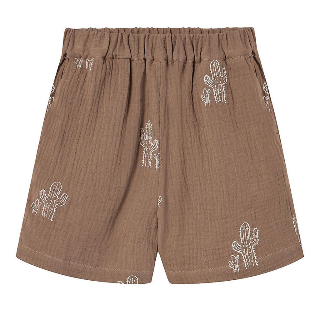 Fliink Shorts - Hello - Pine Bark Cactus Aop