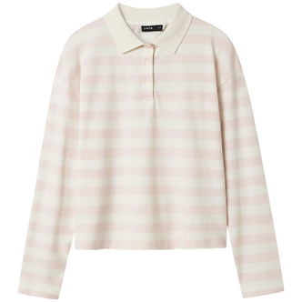LMTD Polobluse - NlfKliva - Crystal Pink/White Stripes
