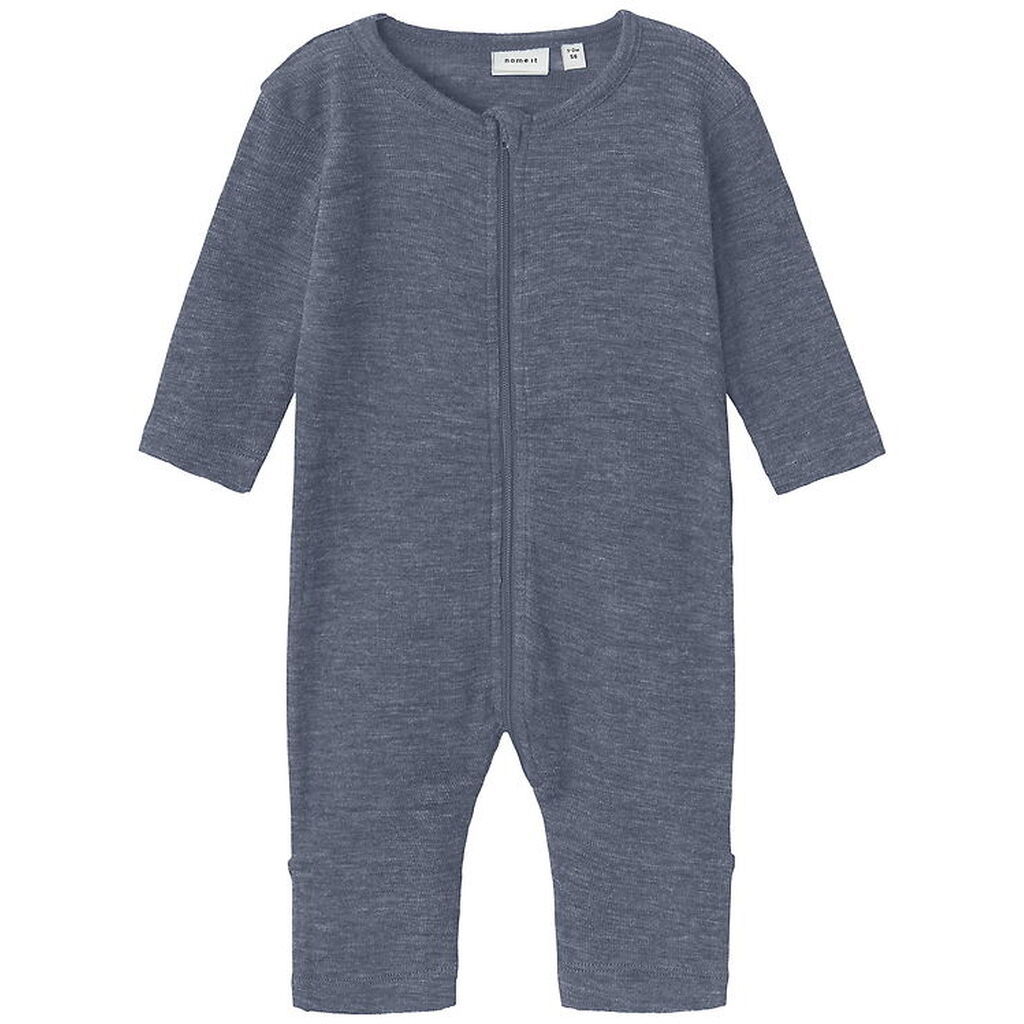 Name It Natdragt - Uld/Silke - Rib - NbmWossa - Folkstone Gray