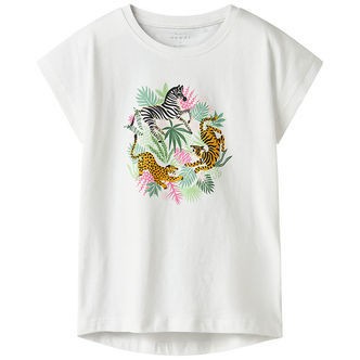 Name it T-shirt - NkfVigea - Bright White/Animals