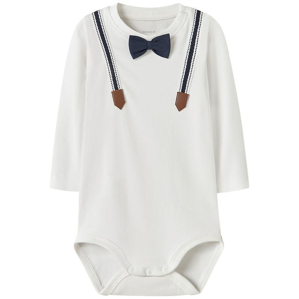 Name It Body l/æ - NbmRufus - Bright White m. Print