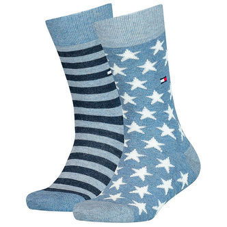 Tommy Hilfiger Strømper - 2-pak - Stars And Stripes - Jeans