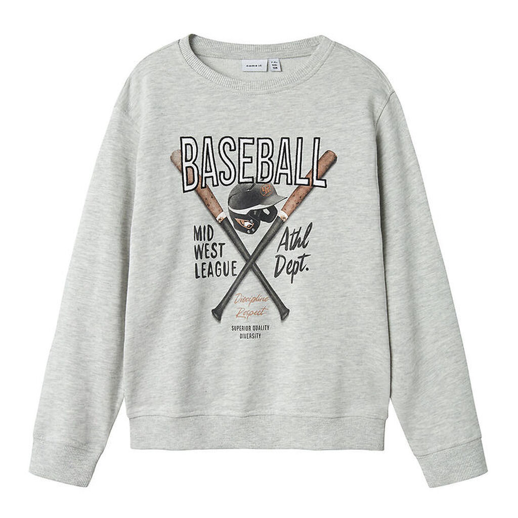 Name It Sweatshirt - NkmDemmo - Lysegråmeleret