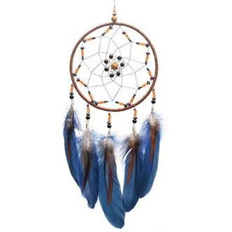 MillaVanilla Drømmefanger - Ophæng m. Perler - Brun/Blå