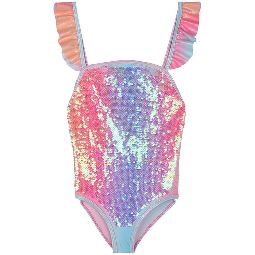 Billieblush Badedragt - Pink m. Palietter
