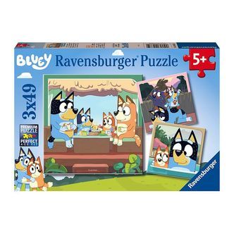 Ravensburger Puslespil - 3x49 Brikker - Bluey