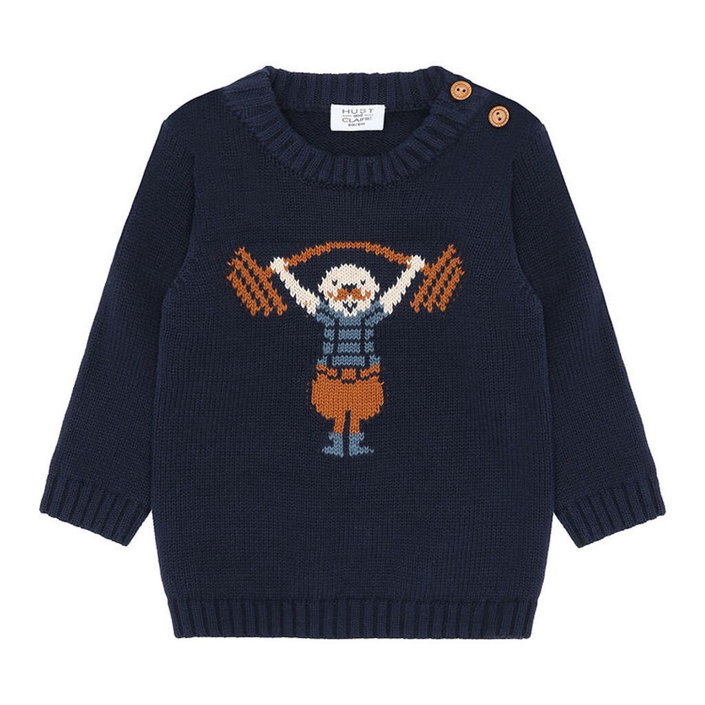 Hust and Claire Bluse - Strik - HCPilou - More Navy m. Vægtløfte