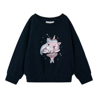 Name It Sweatshirt - NmfVenus - Dark Sapphire/Ballerina m. Print