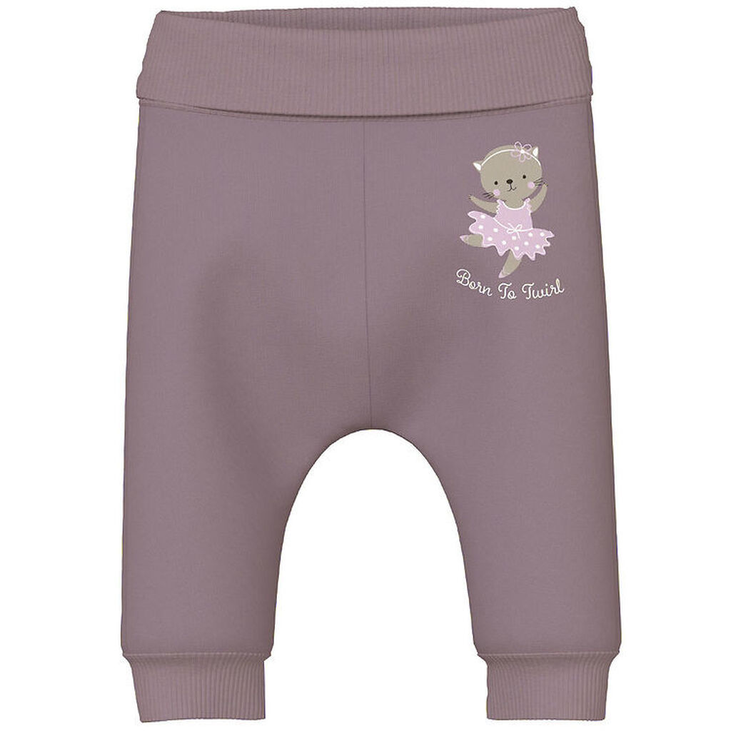 Name It Sweatpants - NbfVrillie - Elderberry/Cat Ballerina