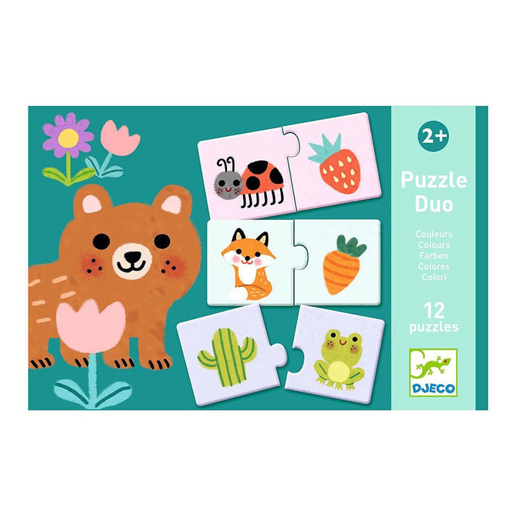Djeco Puslespil - 24 Brikker - Duo - Colours