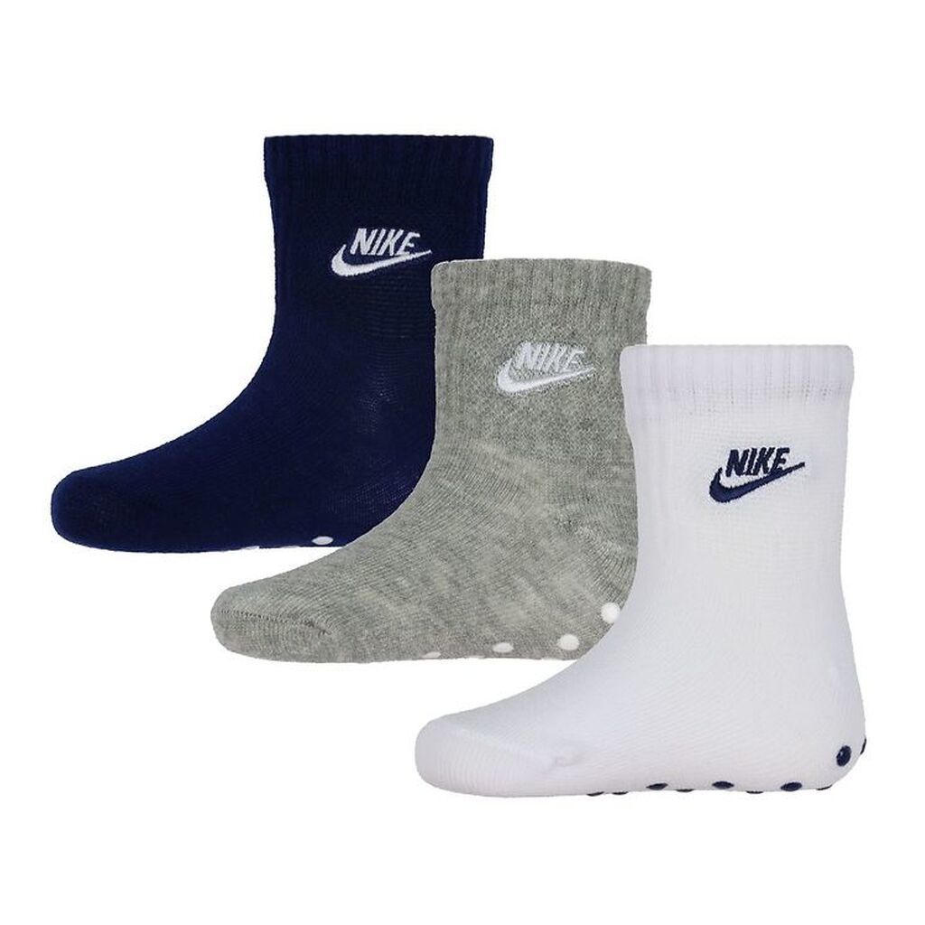 Nike Strømper - Core Futura Gripper - 3-Pak - Grå/Hvid/Navy