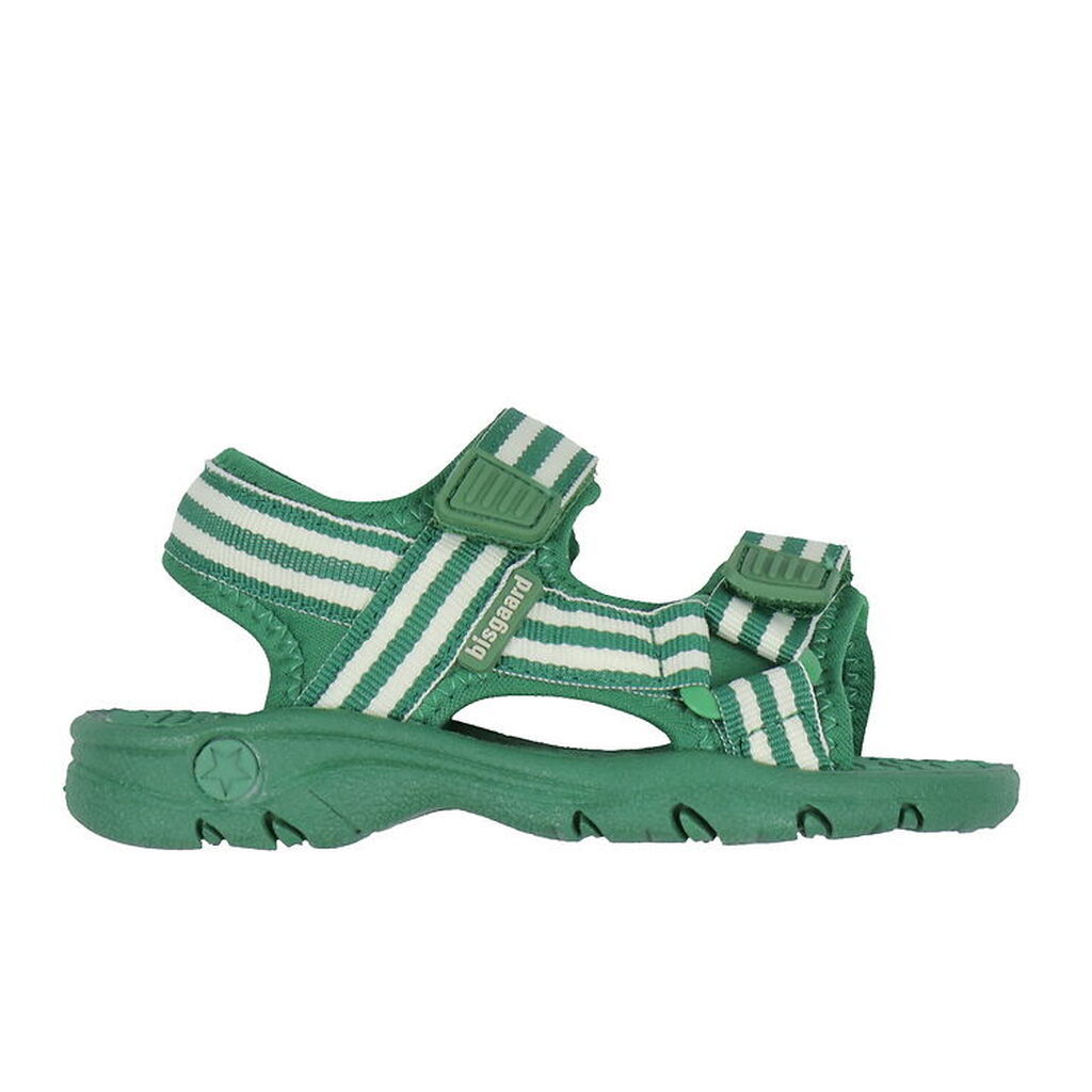 Bisgaard X Trine Kjær Sandaler - Addie - Emerald Green Stripe