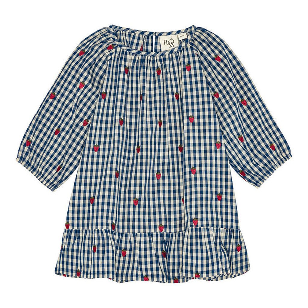 Flöss Kjole - Nolly - Berry blue check
