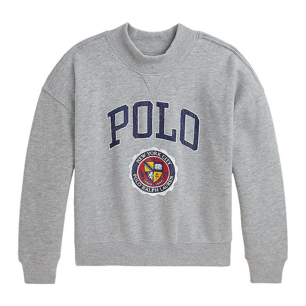 Polo Ralph Lauren Sweatshirt - Gråmeleret m. Print