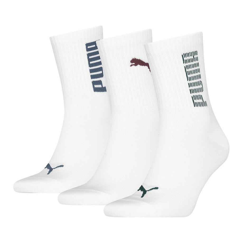 Puma Strømper - Short - 3-pak - Hvid/Colored Logo