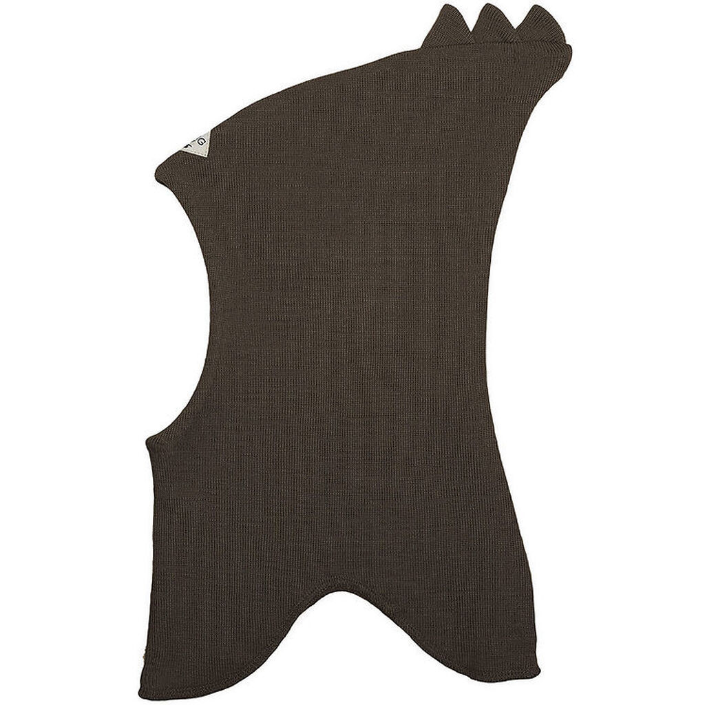 Racing Kids Elefanthue - 2-lags - Uld/Bomuld - Brun m. Takker