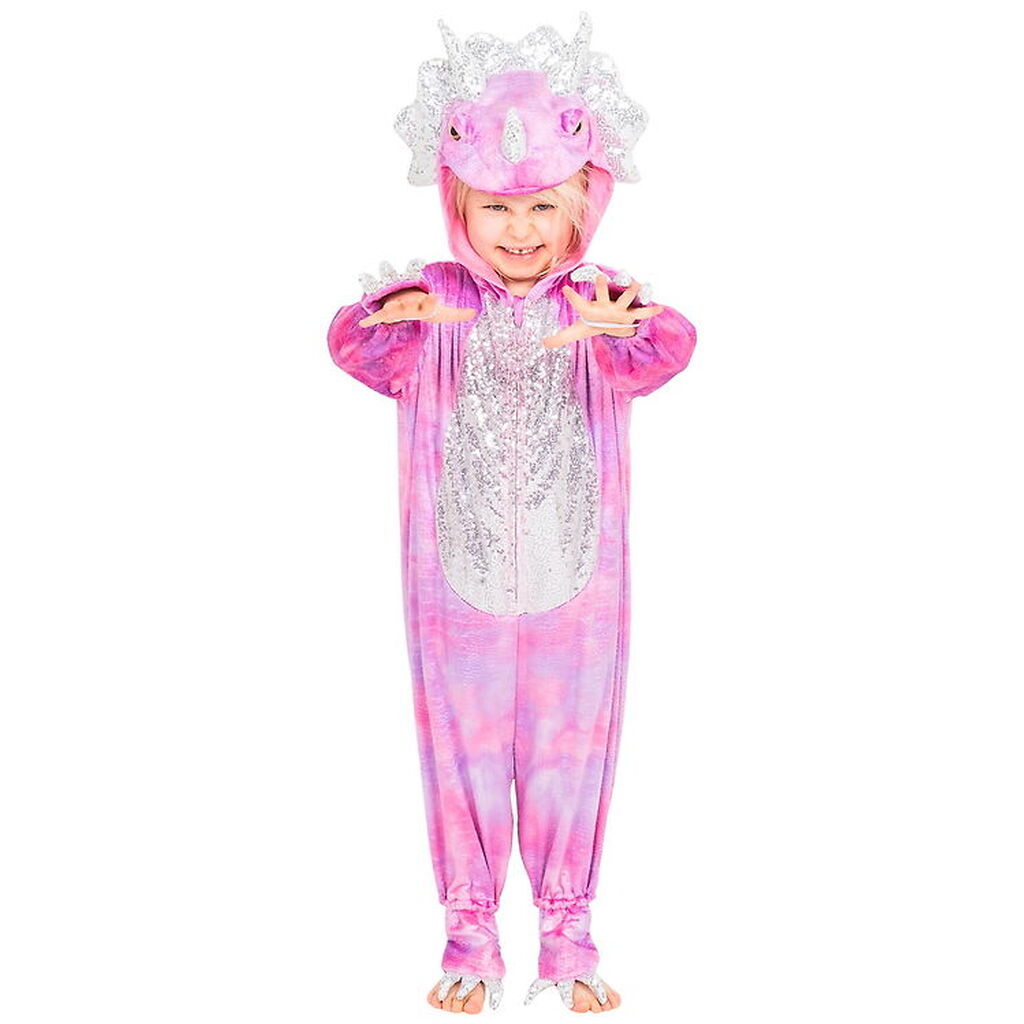 Den Goda Fen Udklædning - Triceratops - Pink Disco