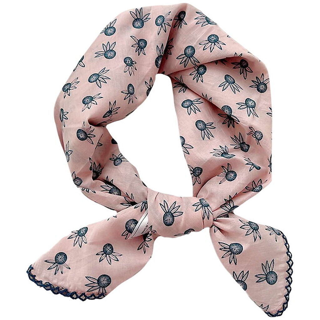 By Stær Tørklæde - Iduna - Rosa/Mørkeblå