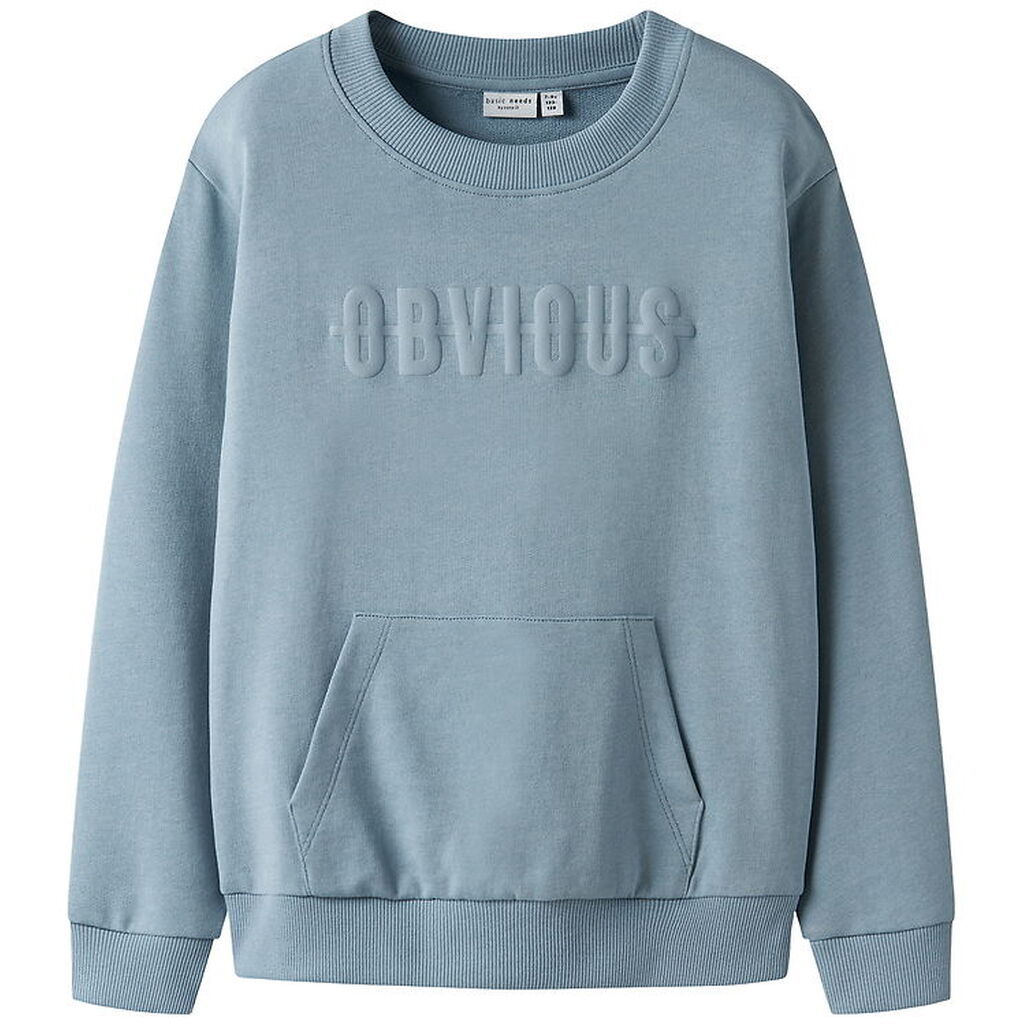 Name It Sweatshirt - NkmVanoa - Dusty Blue/Obvious