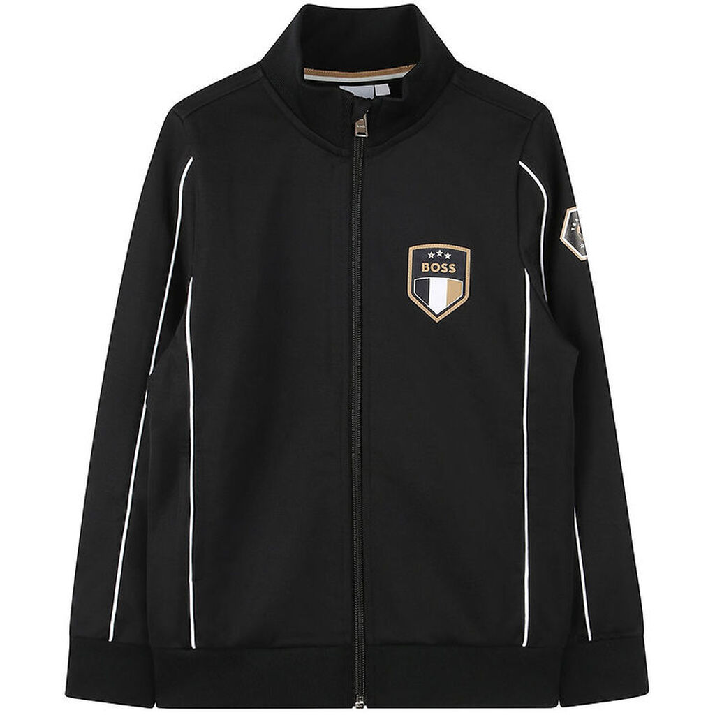 BOSS Cardigan - Team Boss - Sort m. Rosa