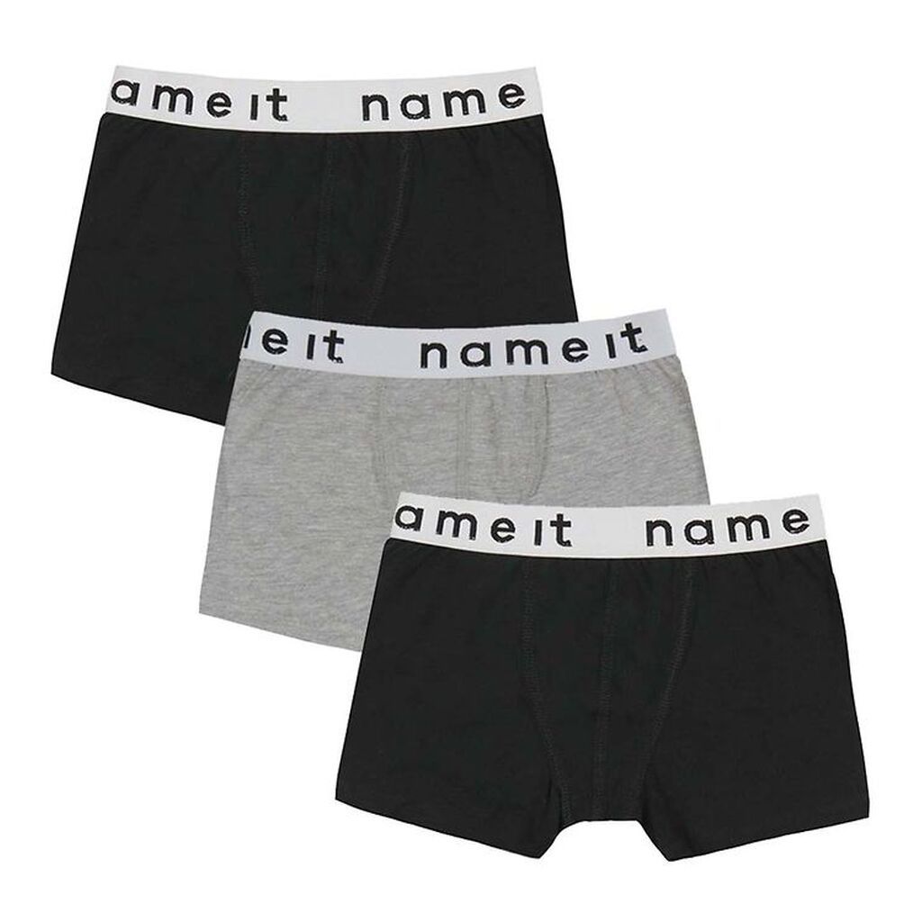 Name It Boxershorts - NkmBoxer - 3-pak - Sort/Bright White Waist
