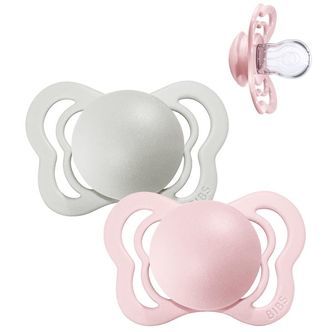 BIBS Supreme Sutter - 2-pak - Str. 1 - Symmetrisk - Haze/Blossom