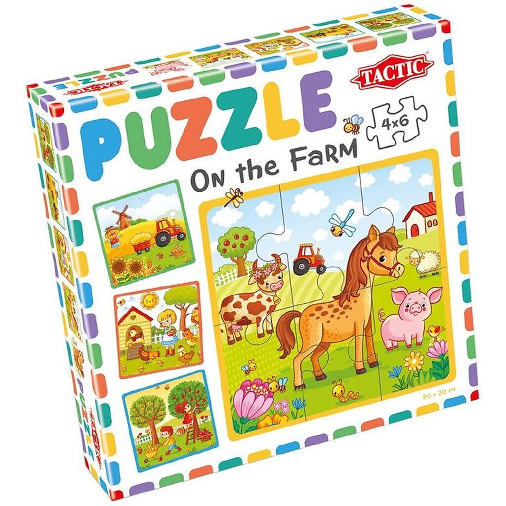 TACTIC Puslespil - My First Puzzle - 4x6 Brikker - On The Farm