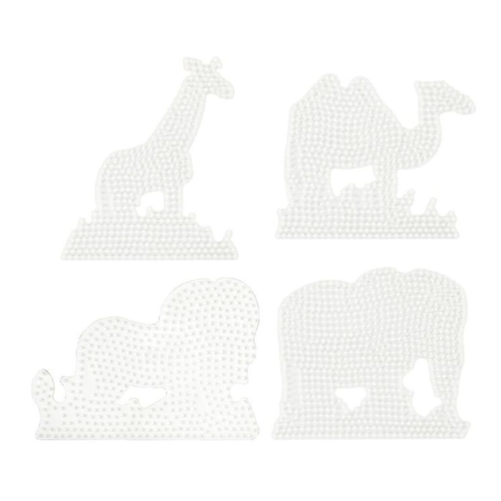 Hama Midi Perleplader - 4 stk - Løve/Kamel/Elefant/Giraf