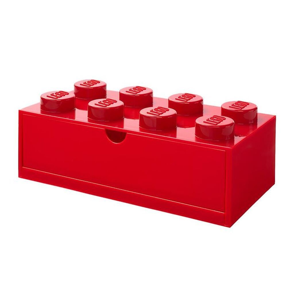 LEGOÂ® Storage Opbevaringsskuffe - 8 Knopper - 31x15x9 - Rød