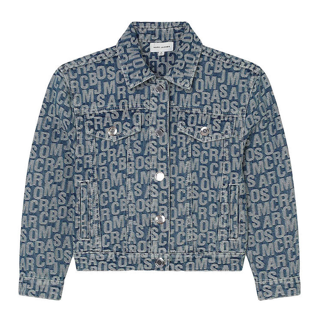 Little Marc Jacobs Denimjakke - Denim Blue m. Print