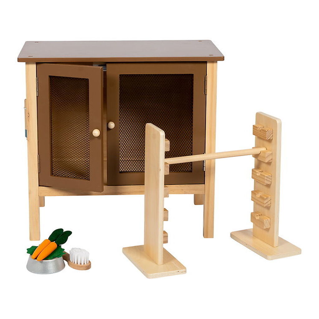 by ASTRUP Trælegetøj - Kaninbur Og Spring