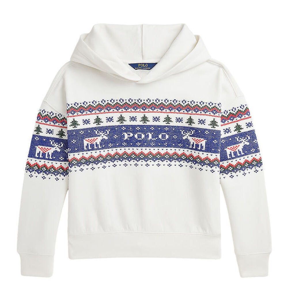 Polo Ralph Lauren Hættetrøje - Hvid m. Broderi
