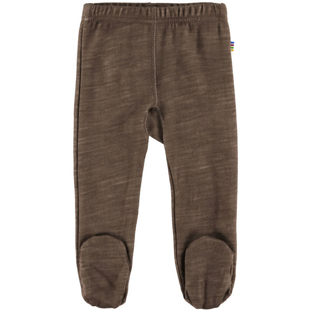 Joha Leggings m. Fødder - Uld/Viskose - Mørkebrun