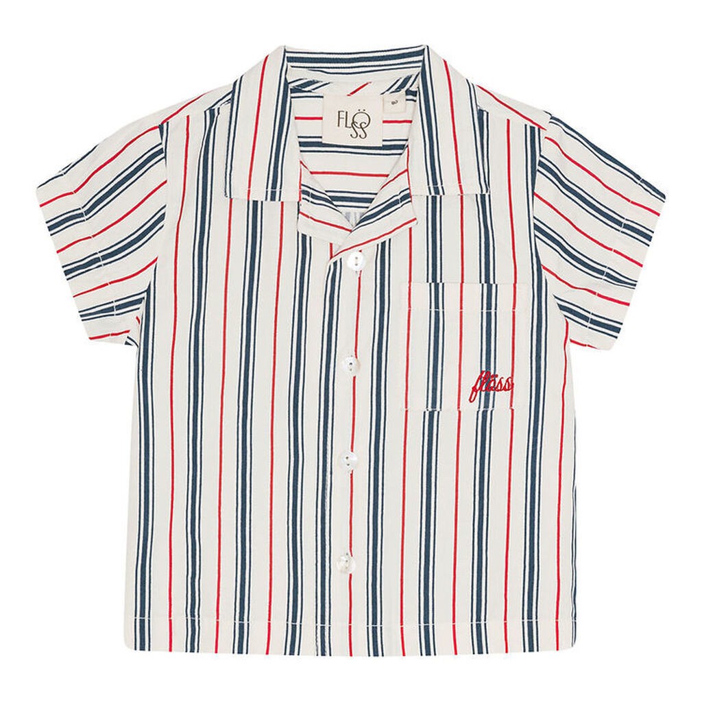 Flöss Skjorte - Miles - Red/Blue Stripes