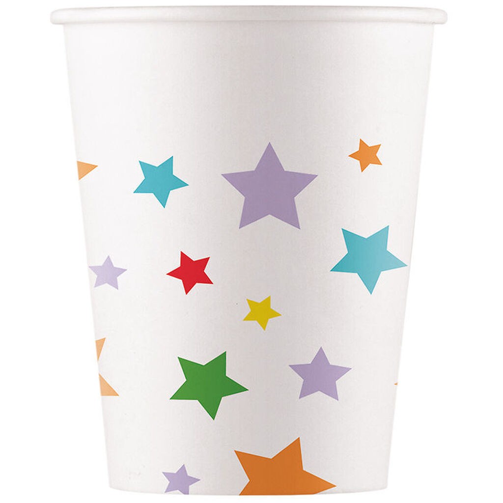Decorata Party Papkrus - 8-pak - 200 ml - Multicolour Bright Sta