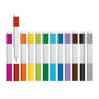 LEGOÂ® Stationery Tuscher - 12-pak - Multifarvet
