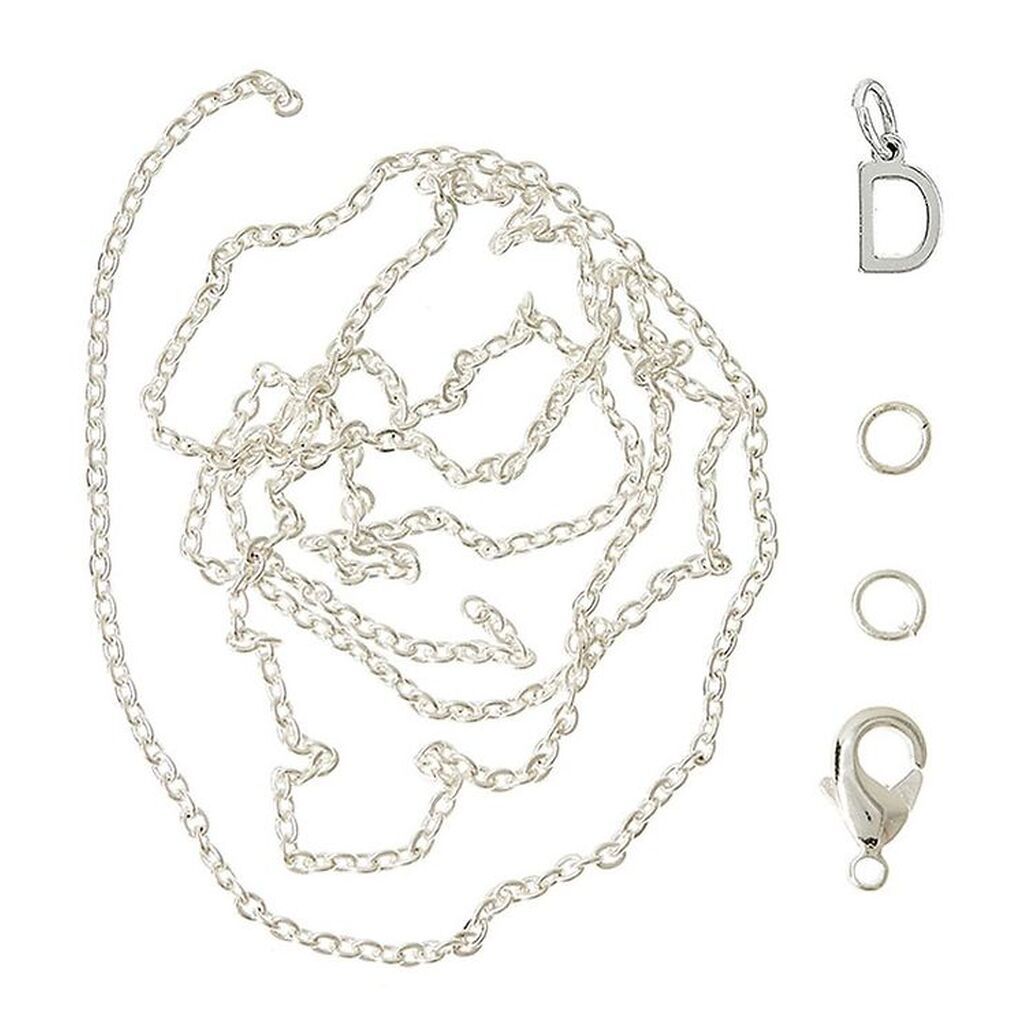 Me&My BOX Halskæde m. Bogstav - D - Sølvbelagt